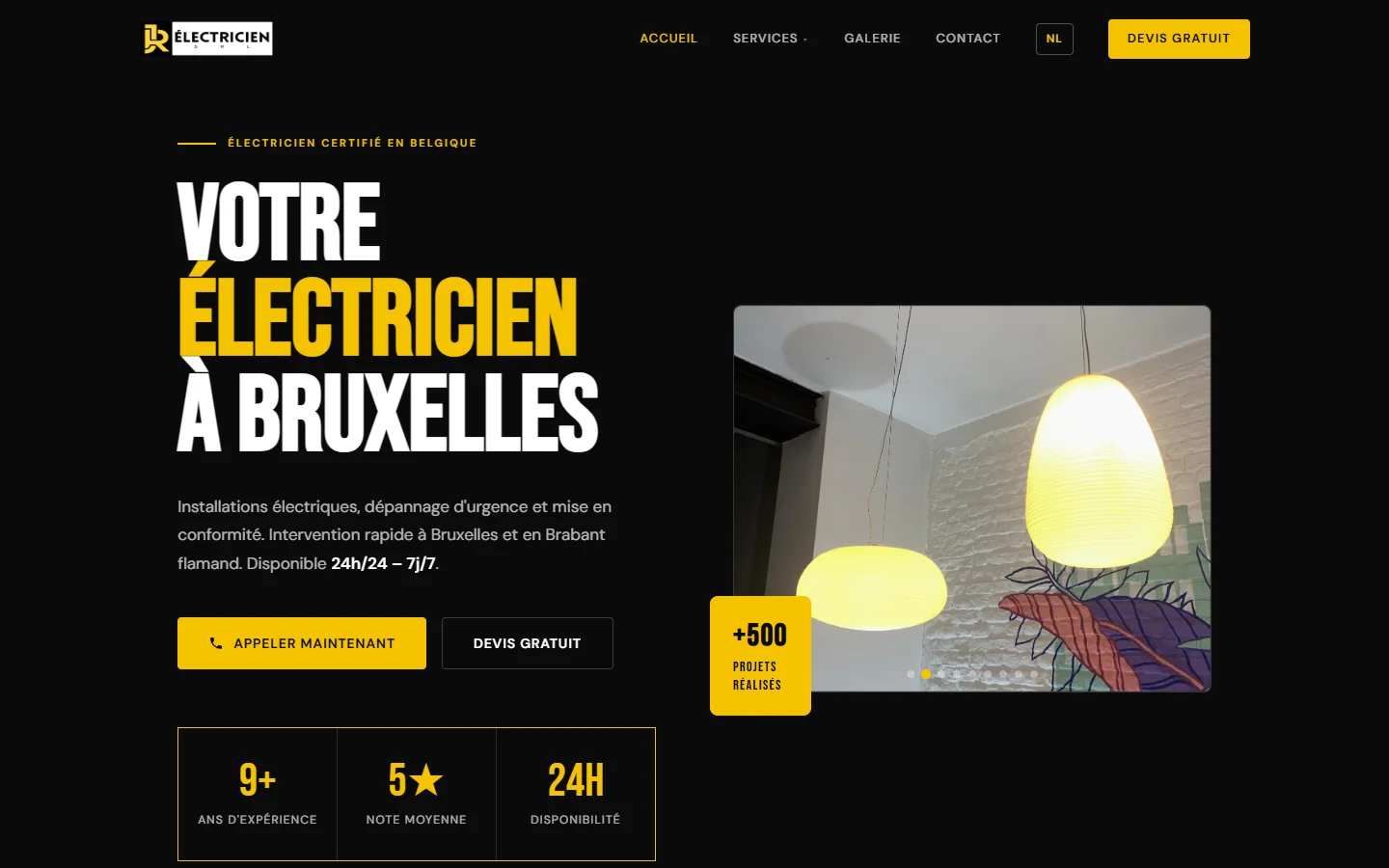JR Électricien — web internacional